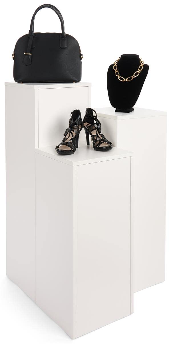Amazon.com: Displays2go White Display Pedestals, Set of 3 Floor
